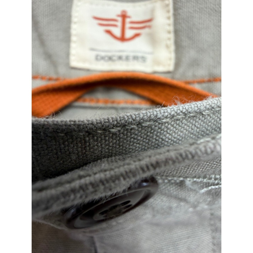 Dockers Mens Cargo Pants 38x30 Grey Cotton Utility Straight Leg (GG20) - Picture 2 of 6